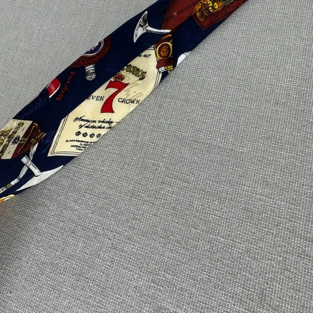 Vintage Nicole Miller Seagrams silk‎ tie 1994